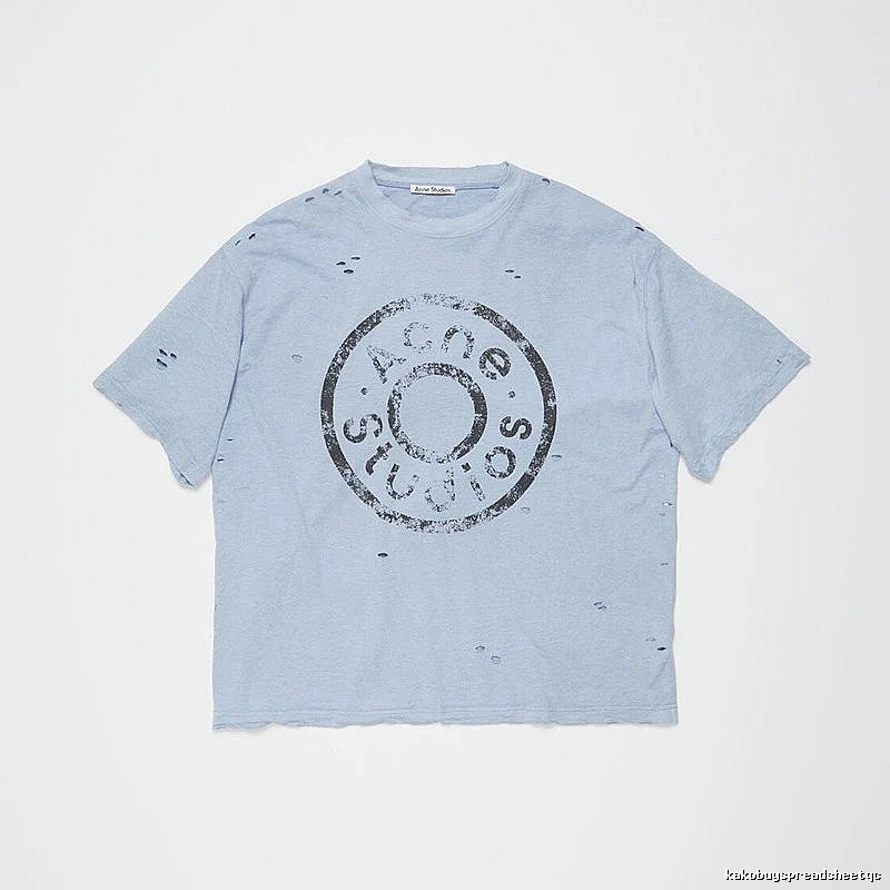 Acne Studios 2090-80 Blue Style Ac908041 Stockholm Logo T-Shirt Training Look