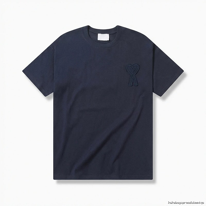 AMI Embroidered Simple Style T-shirt