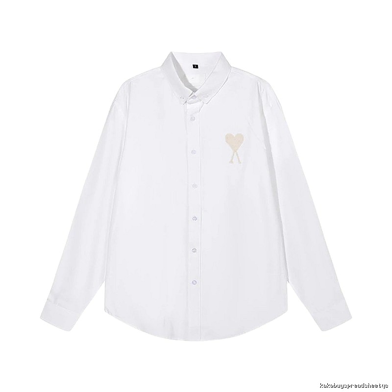 AMI Heart Embroidery White Shirt