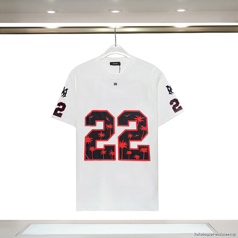 Amiri Resort Graphic T-shirt White Blue Amiri with Premium Look