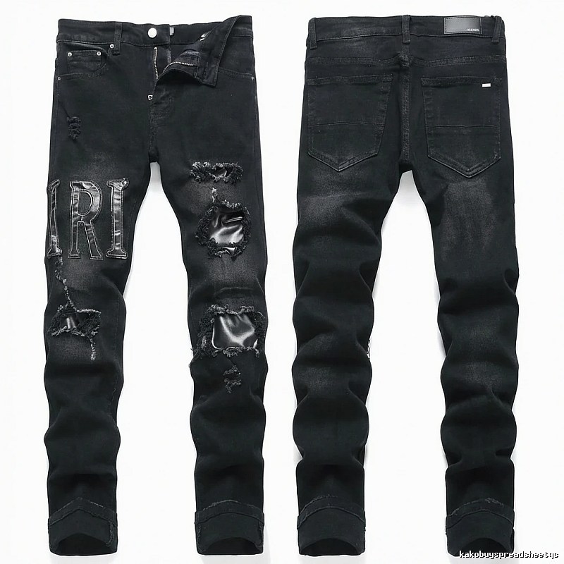 AMIRI Ripped Trendy Cool Black Pants
