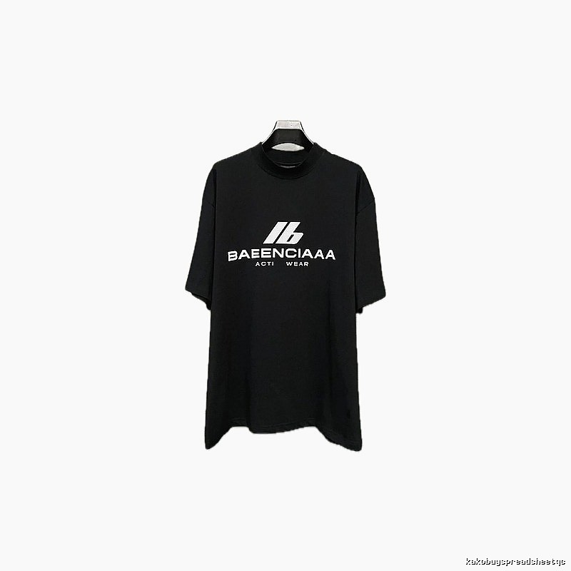 Balenciaga letter-style black T-shirt