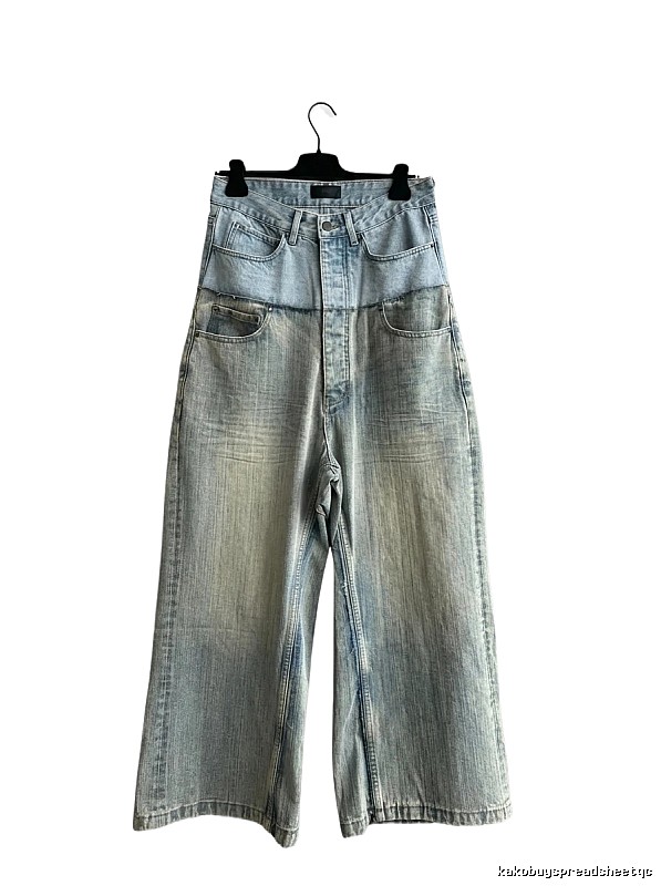 Balenciaga retro-style denim wide-leg pants