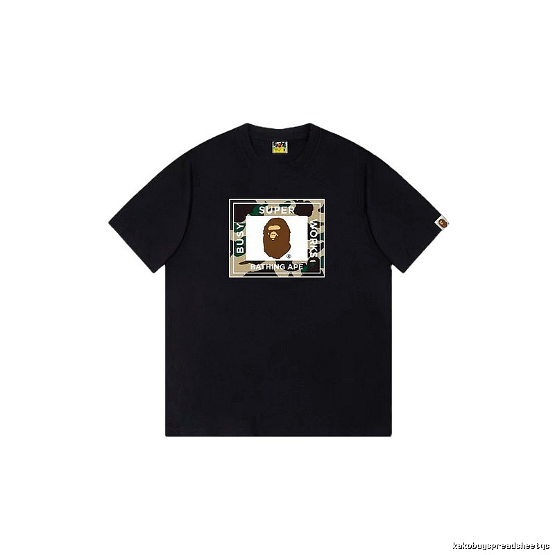 Bape camouflage style black T-shirt