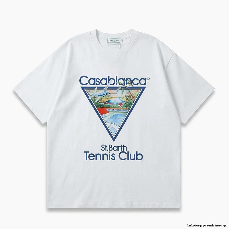 Casablanca Printed Casual White T-shirt