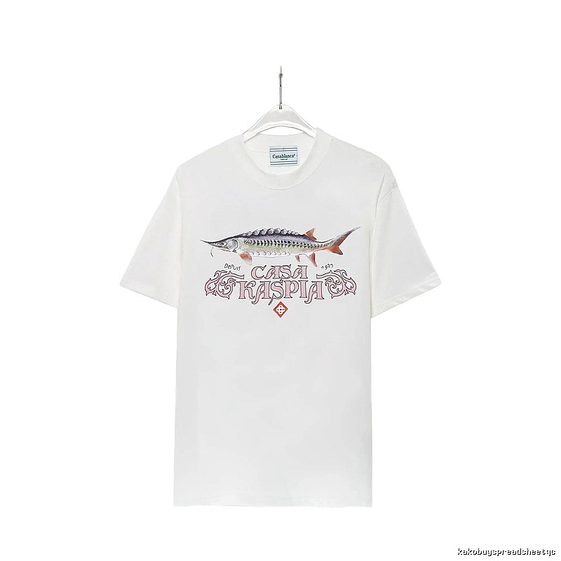 Casablanca - printed retro - style white T - shirt
