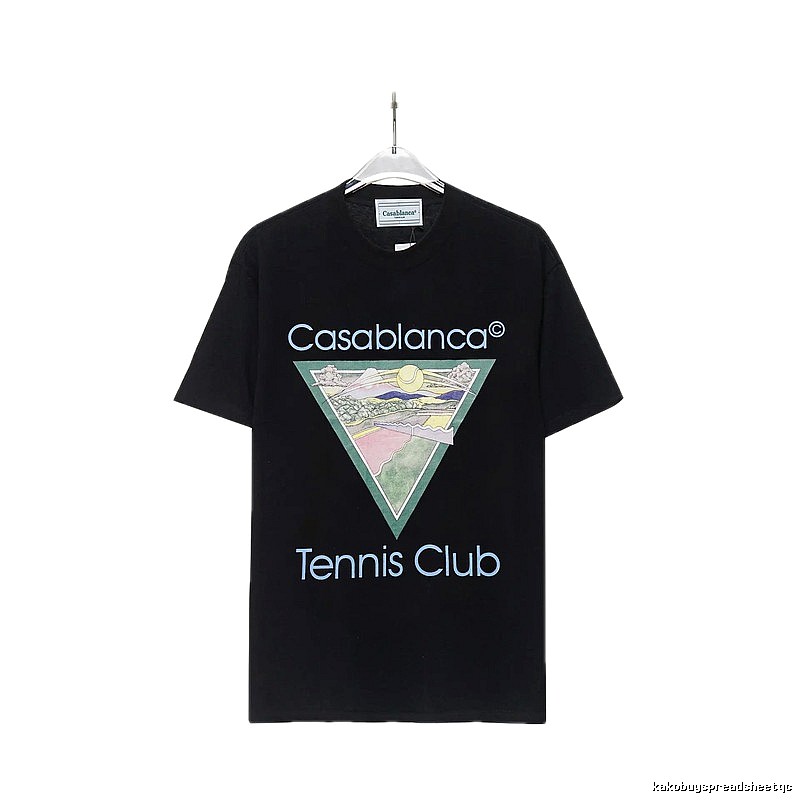 Casablanca Printed Trendy Black T-shirt