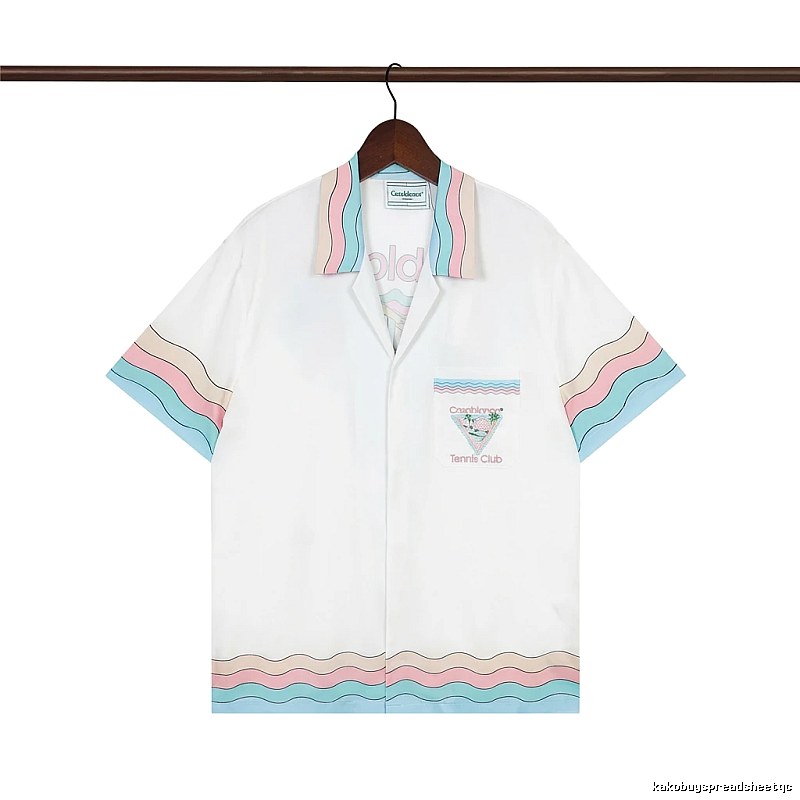 Casablanca stripe retro-style white shirt