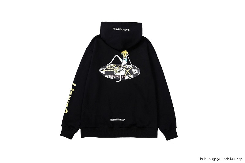 Chrome Hearts Classic Cross graphic hoodie Black Blue Cross with Travel-Friendly Style