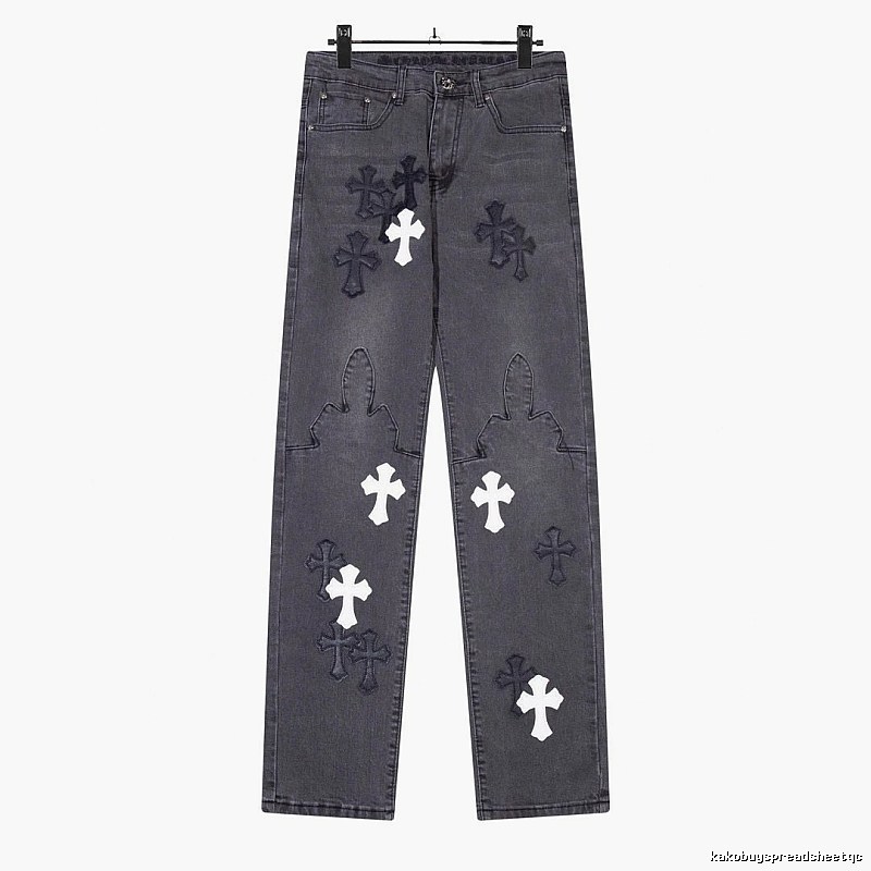 Chrome Hearts Relaxed Graphic jeans Light Denim Jeans with Designer-Inspired Detail