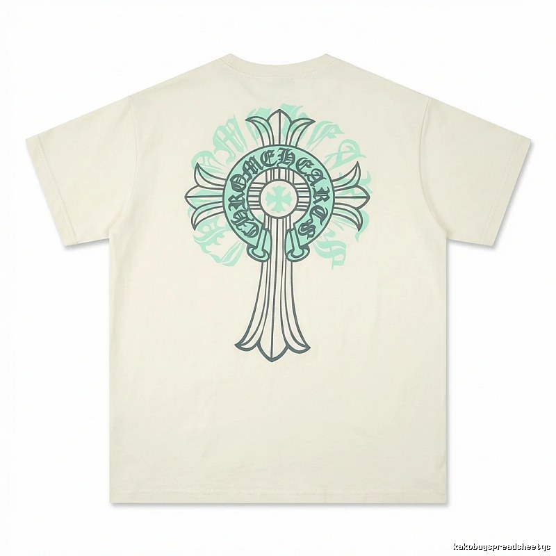 Chrome Hearts retro-style beige T-shirt