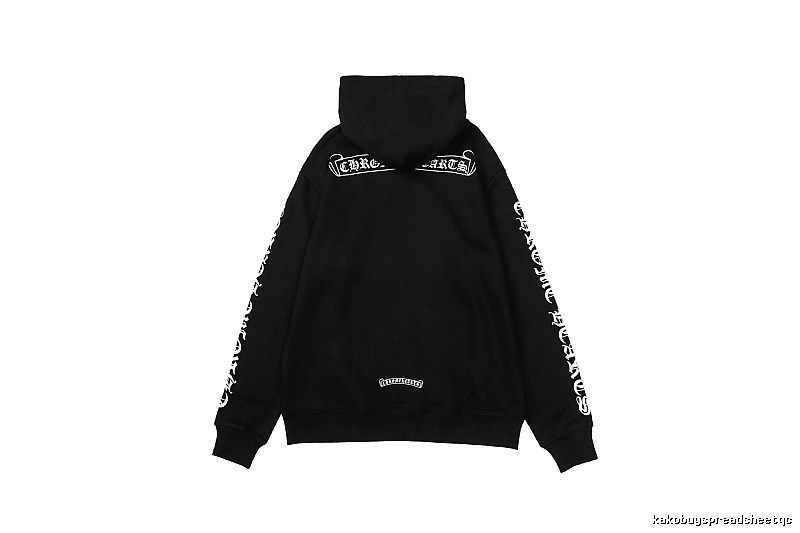 Chrome Hearts Statement Cross graphic hoodie Black Blue Cross for Outdoor Plans
