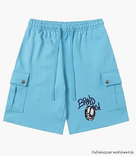 Chrome Hearts Trendy Cool Style Light Blue Shorts