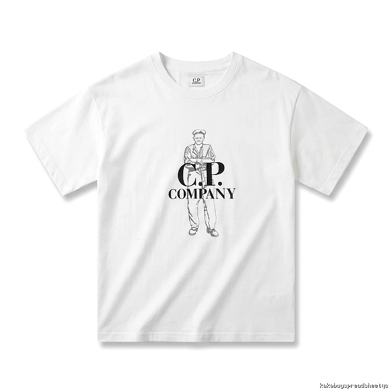 C.P. Retro Style White T-shirt
