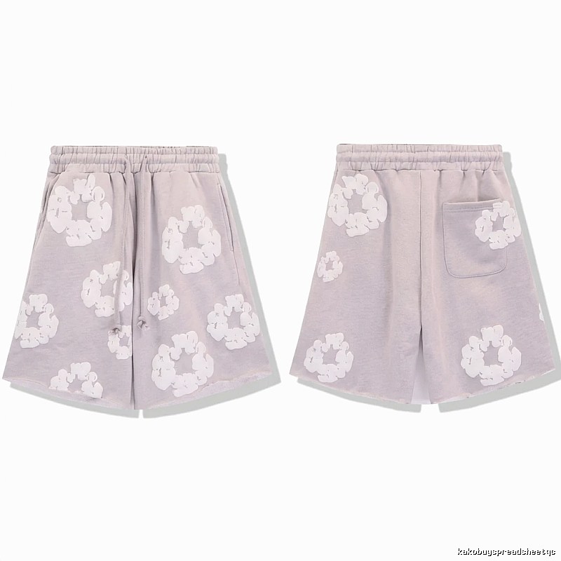 DENIM TEARS Printed Retro Style Shorts