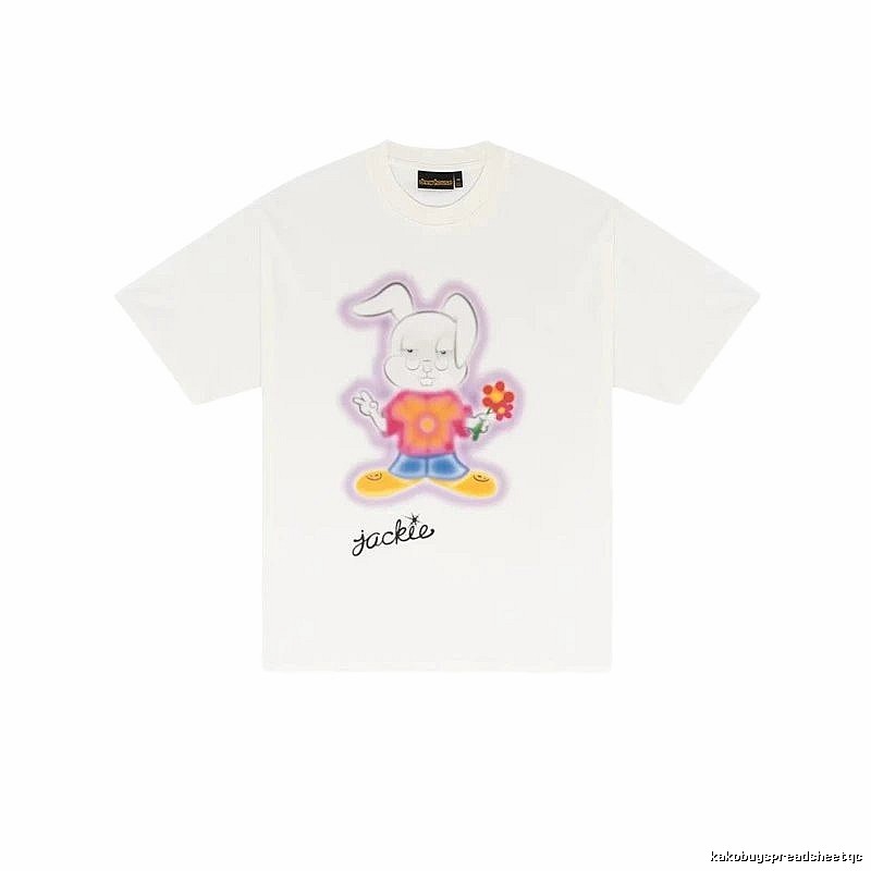 DREW Cartoon Rabbit Street Style Off-white T-shirt