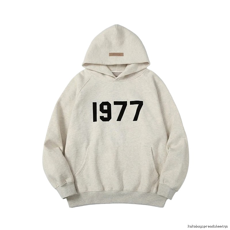 ESSENTIALS 1977 Style Light Grey Hoodie