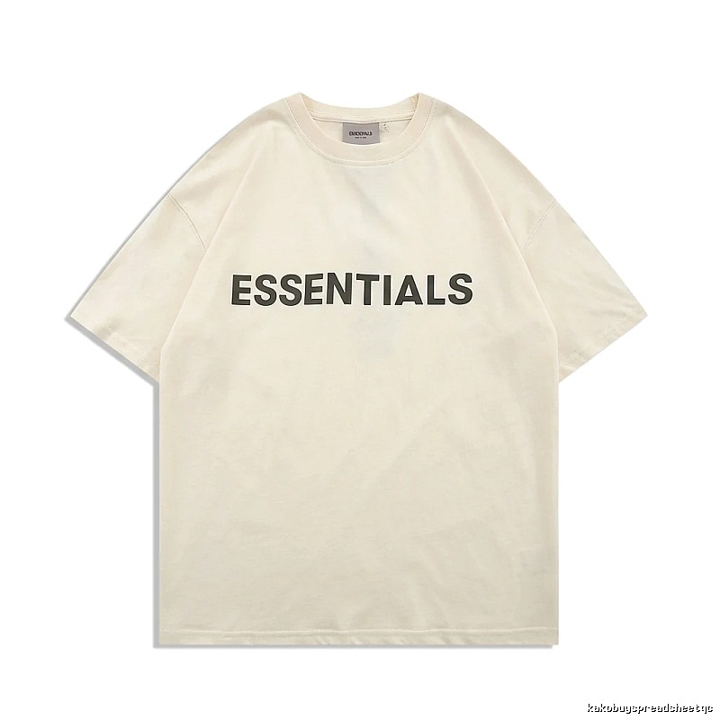 ESSENTIALS minimalist style beige T-shirt