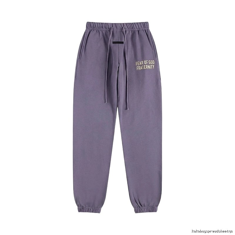ESSENTIALS minimalist style light purple sweatpants