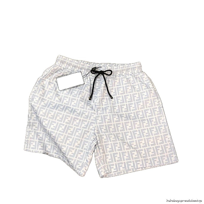 Fendi FF Monogram Casual Style Light Blue Shorts