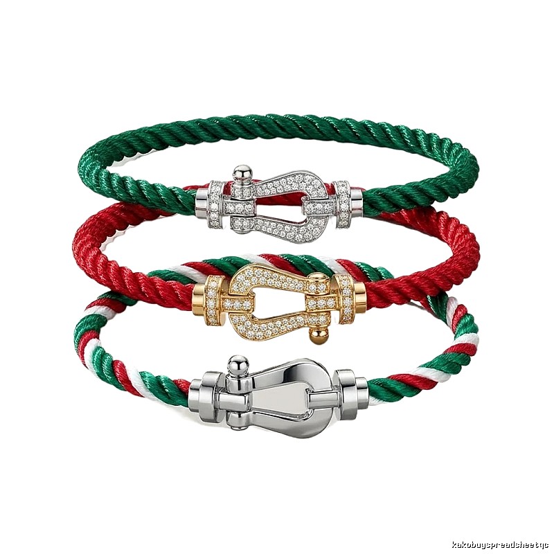 Fred Classic Red and Green Rope Bracelet