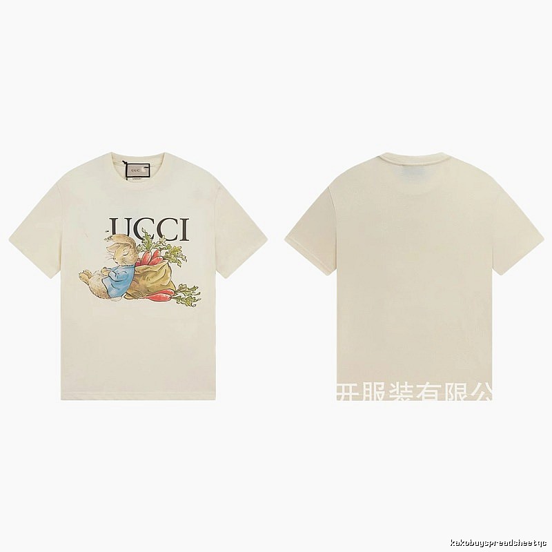Gucci Peter Rabbit Vintage Style Off-White Short-Sleeve T-Shirt