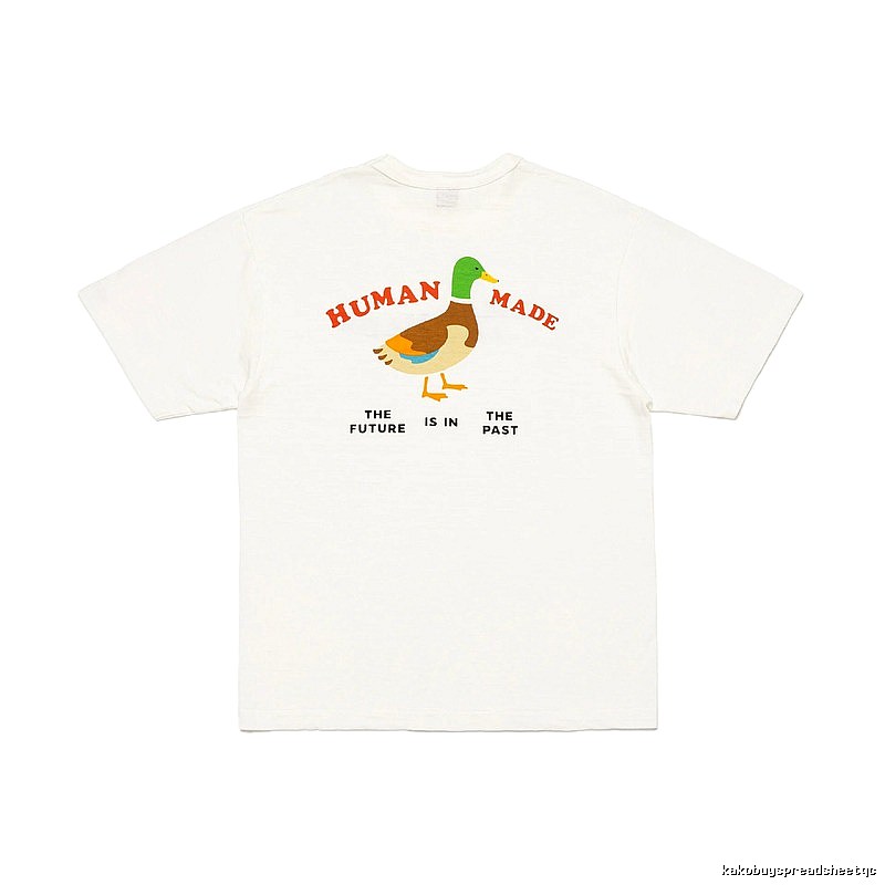 HUMAN MADE Green Duck Print Vintage Off-white T-shirt