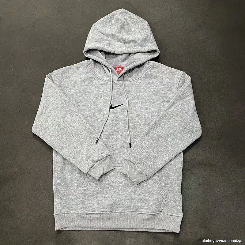 Nike Small-Logo Detail Gray Zip Hoodie Statement Graphic Swoosh