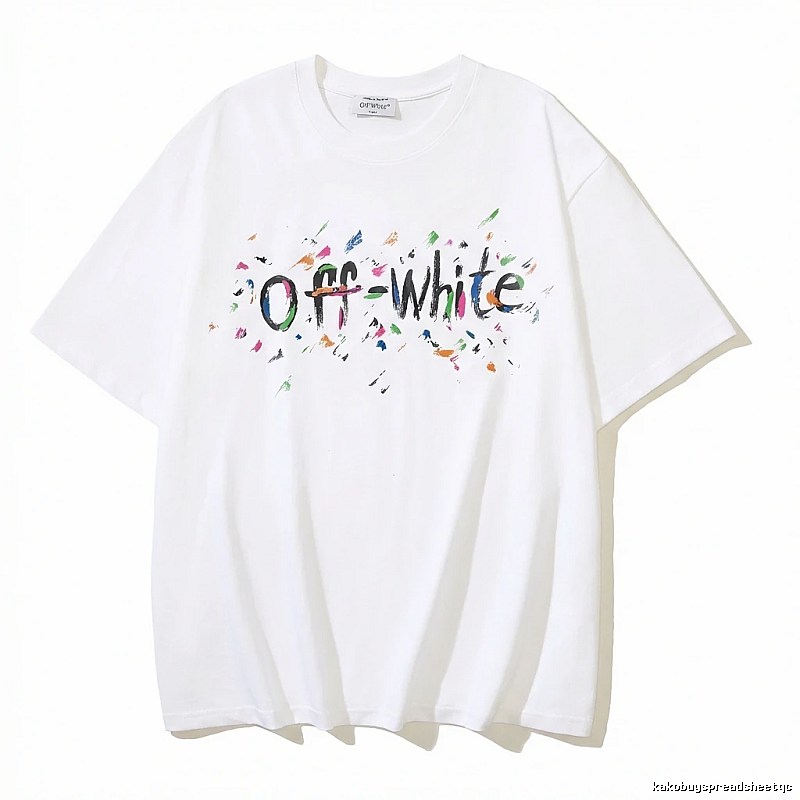 Off-White Graffiti Style White T-shirt