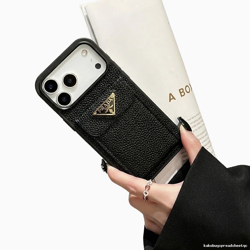 Prada Triangle Logo Trendy and Cool Black Phone Case