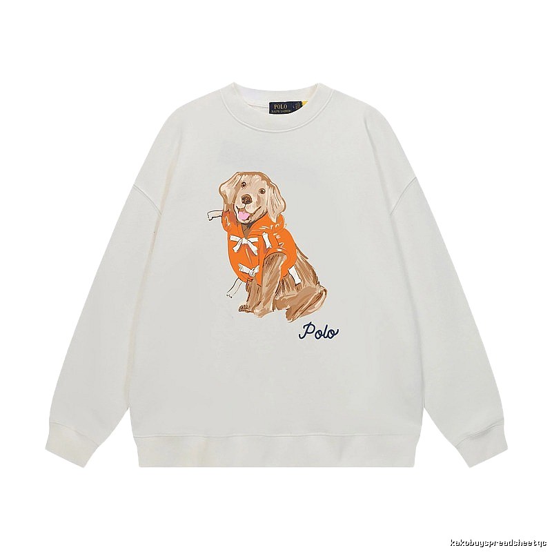 Ralph Lauren Polo Cute Pet Style White Sweatshirt