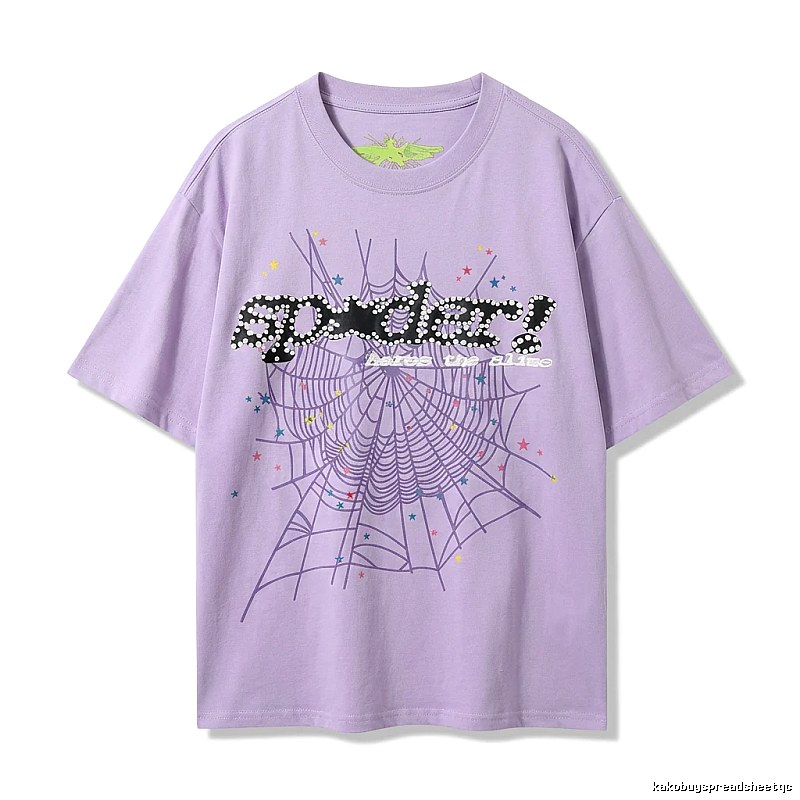 Sp5der Cobweb Style Light Purple T-shirt