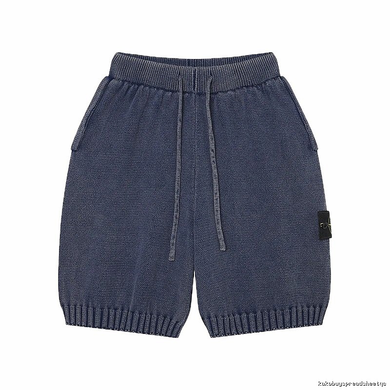 Stone Island Knit Casual Style Navy Blue Shorts