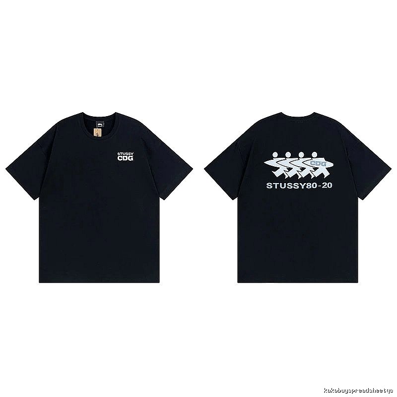 Stussy Black Spider Graphic T-Shirt Modern Fit Logo