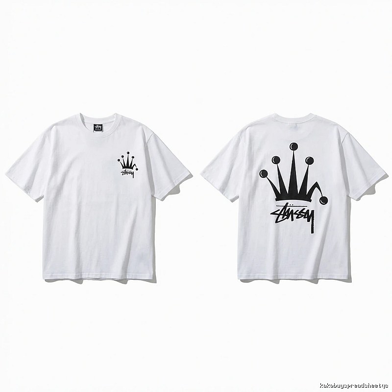Stussy Crown Trendy Brand White T-shirt