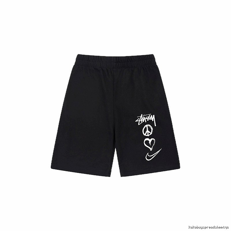 Stussy graffiti-style black shorts