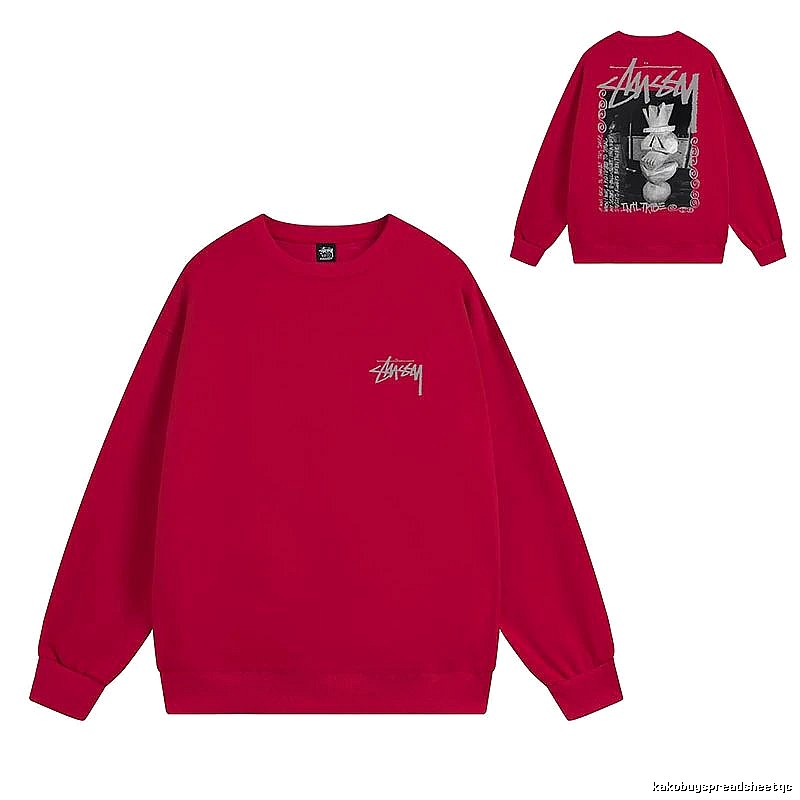 Stussy Red Style 540 Graphic SweatShirt Color Pop