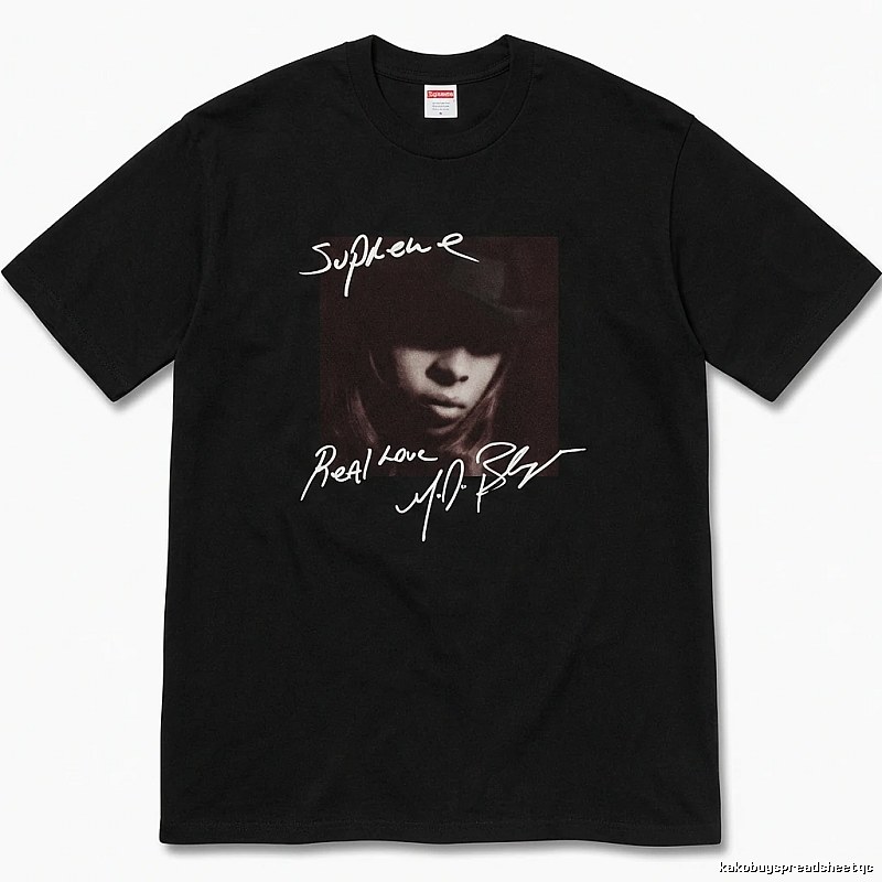Supreme Real Love Style Black T-shirt