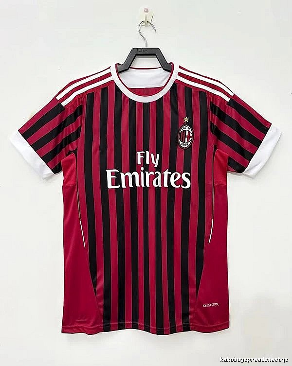 AC Milan Urban Retro soccer jersey Red Black Striped with Statement Pattern