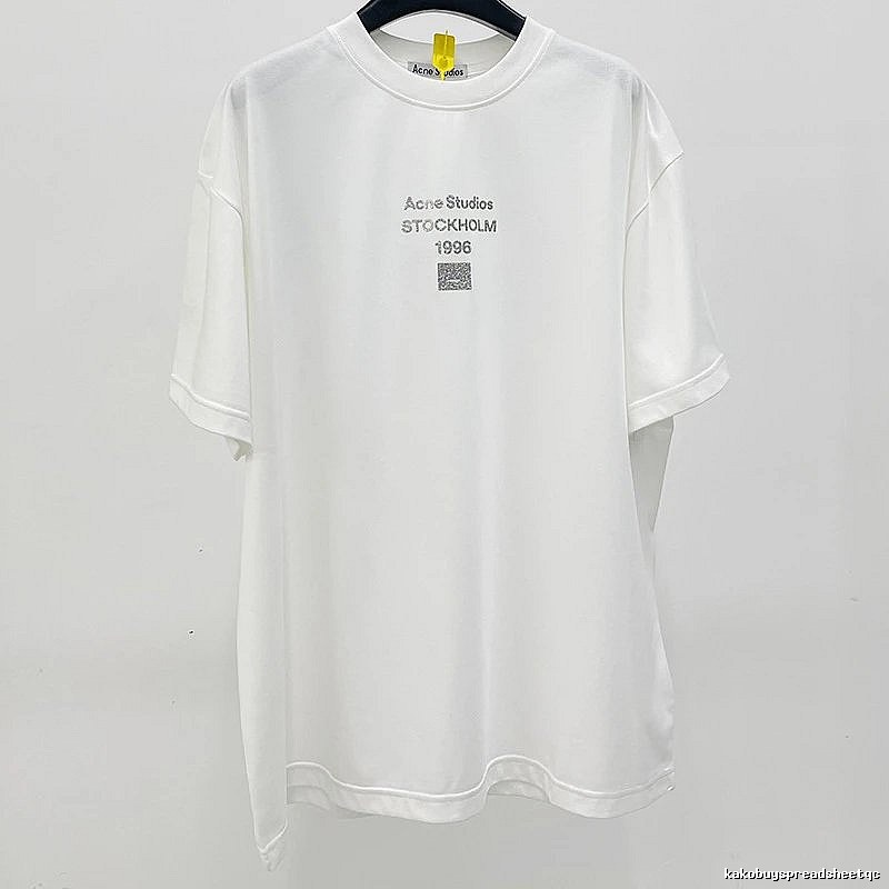 Acne Studios 2090-80 White Style Ac908066 Stockholm Logo T-Shirt Downtown Style