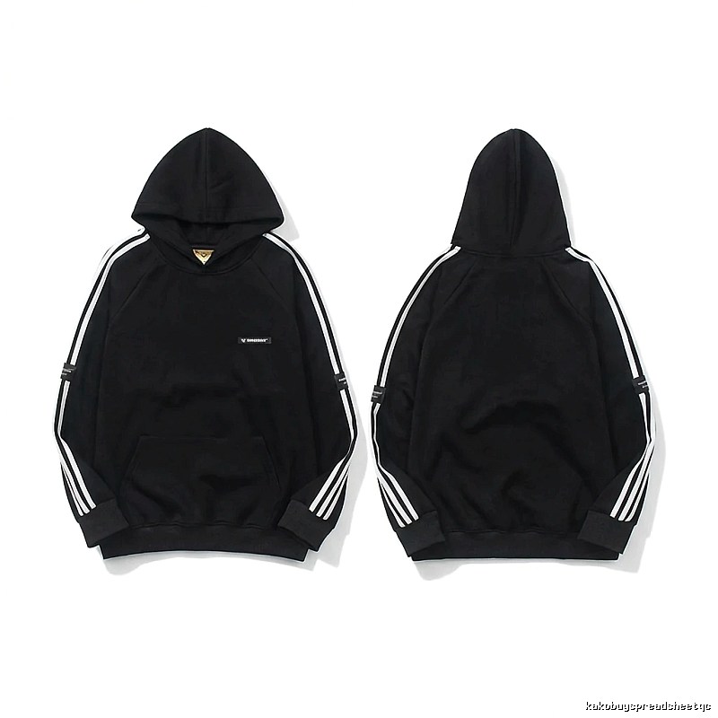 Adidas classic three - stripe black sweatshirt
