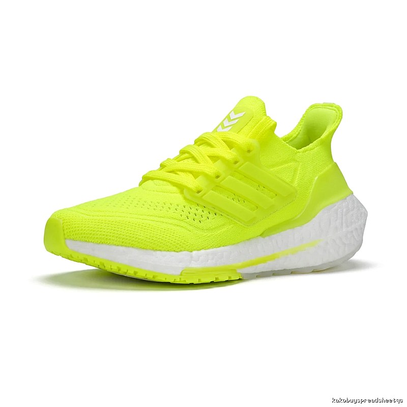 Adidas Ultraboost fluorescent yellow running shoes