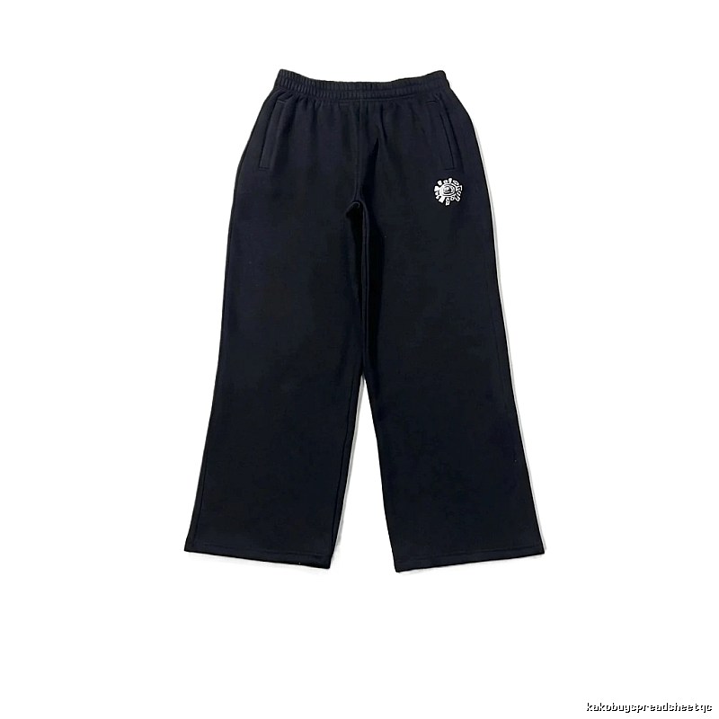 ADWYSD trendy brand loose black long trousers.