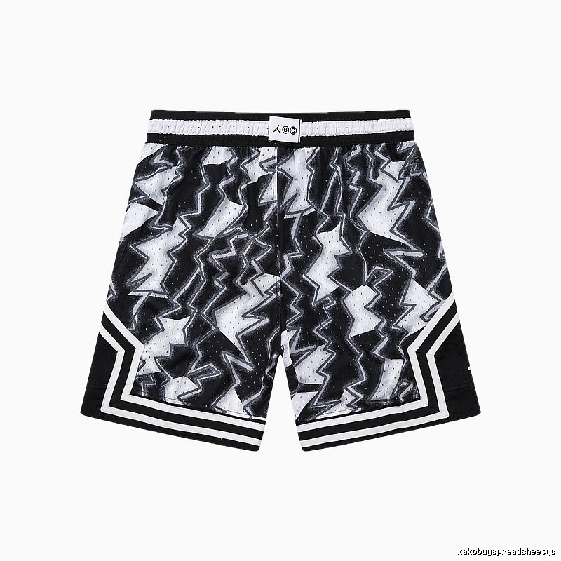 AJ Lightning series black and white shorts