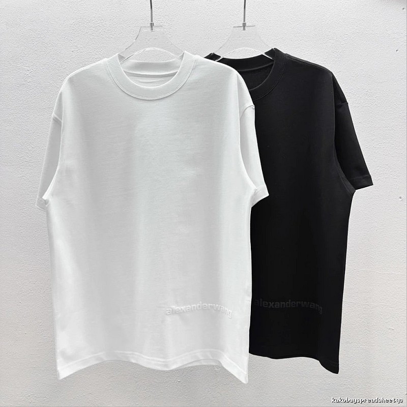 Alexander Wang Embossed Minimalist Solid Color T-shirt