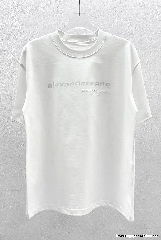 Alexander Wang Letter Print Casual Style White T-Shirt