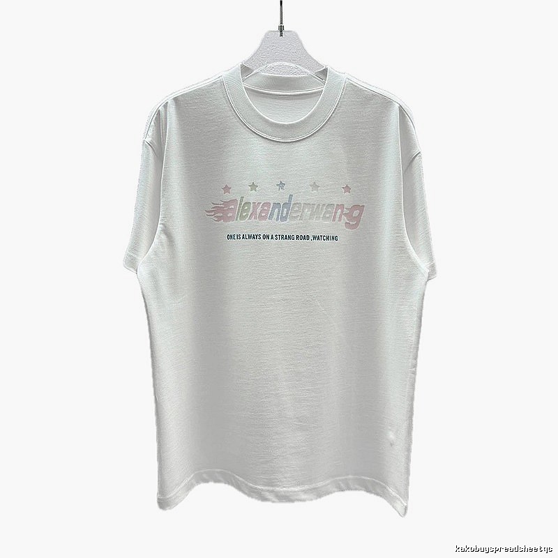Alexander Wang Letter Print Street Style White T-Shirt