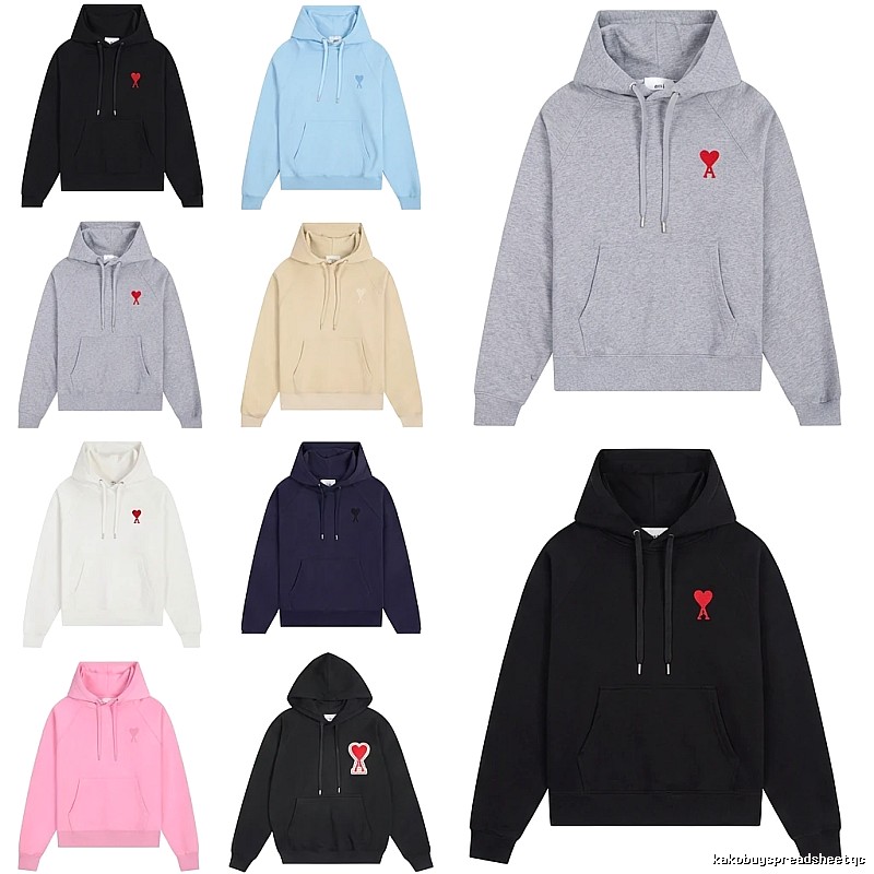 AMI Embroidered Heart Casual Hoodie