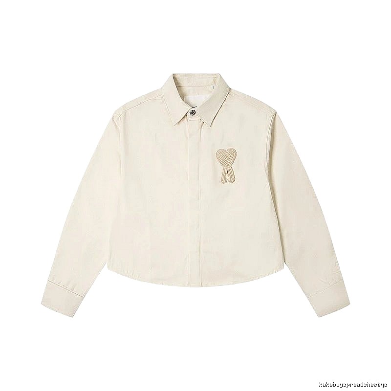 AMI embroidered love style white shirt