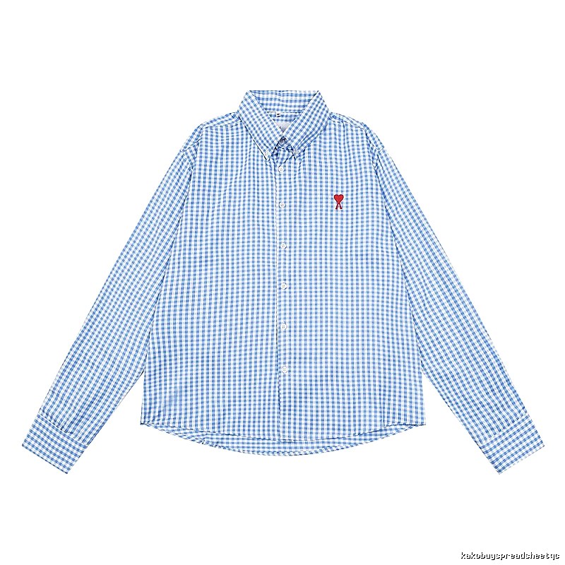 AMI Love Blue Checkered Shirt